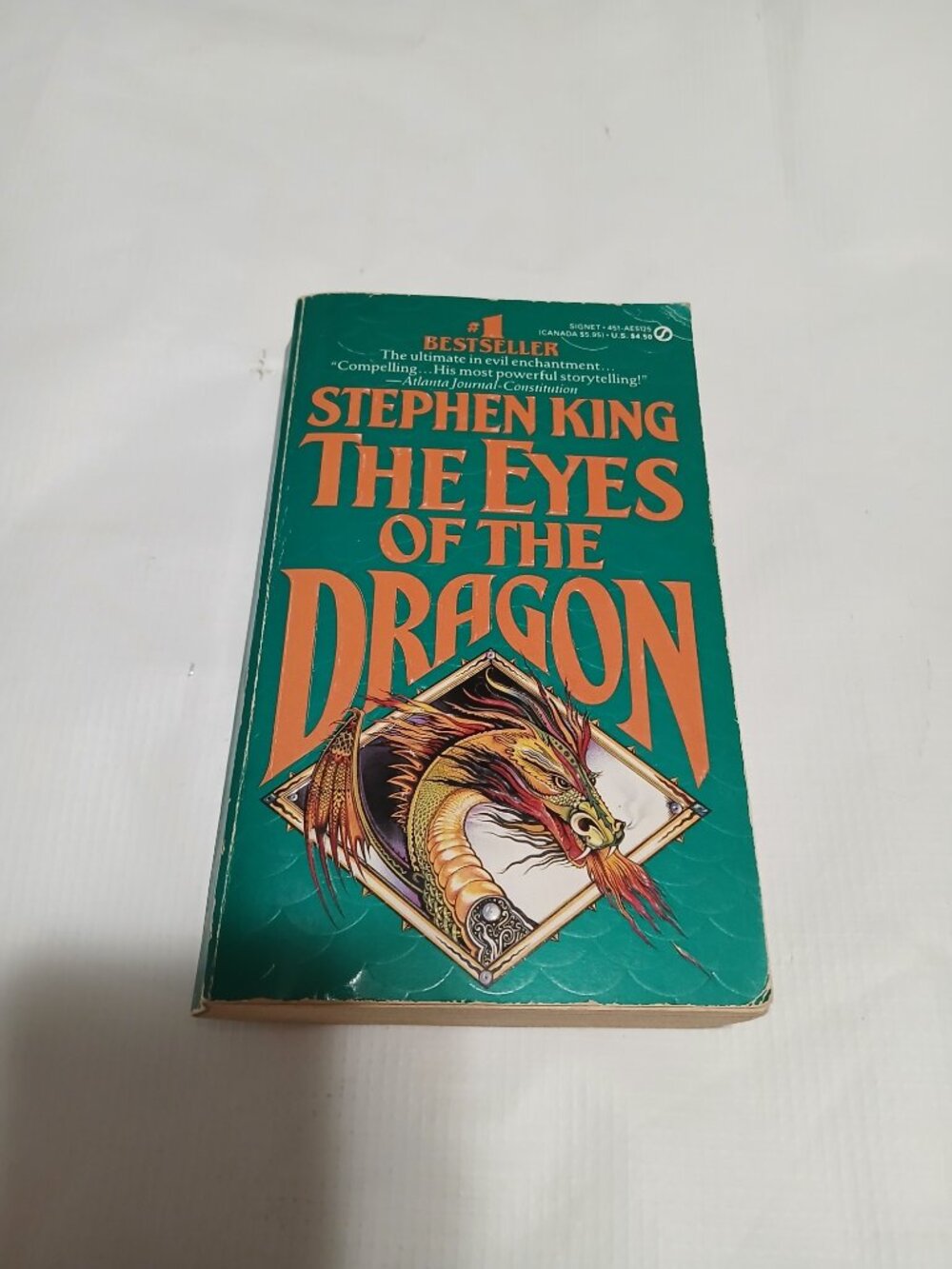 Stephen King Eyes Of The Dragon 1st Signet Printing Green Fantasy Illustrated PB